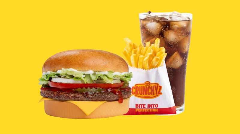 Classic Beef Burger Meal Crunchyz Burgers - Main Image